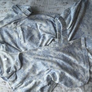 Blue and White floral pajama set